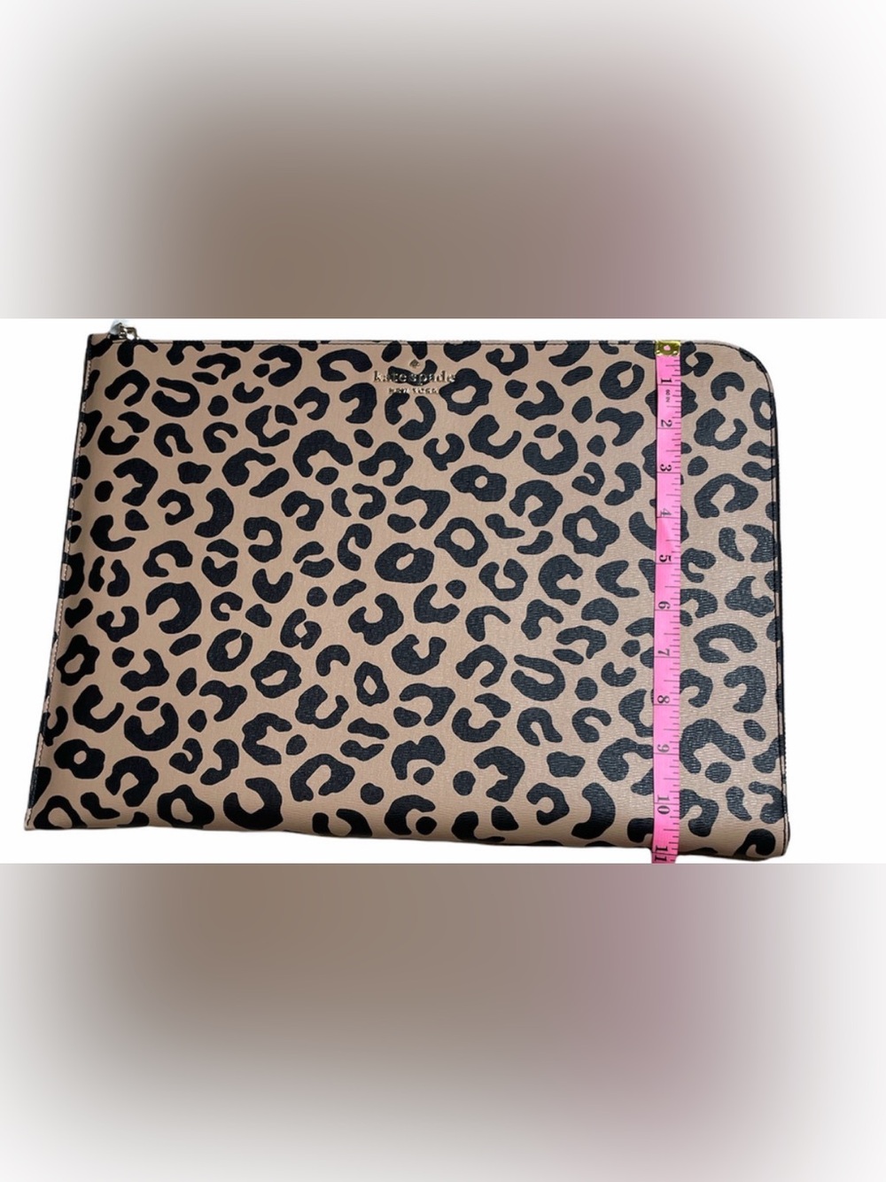kate spade Leopard Print Laptop Sleeve in Tan and Black - Picture 4 of 6
